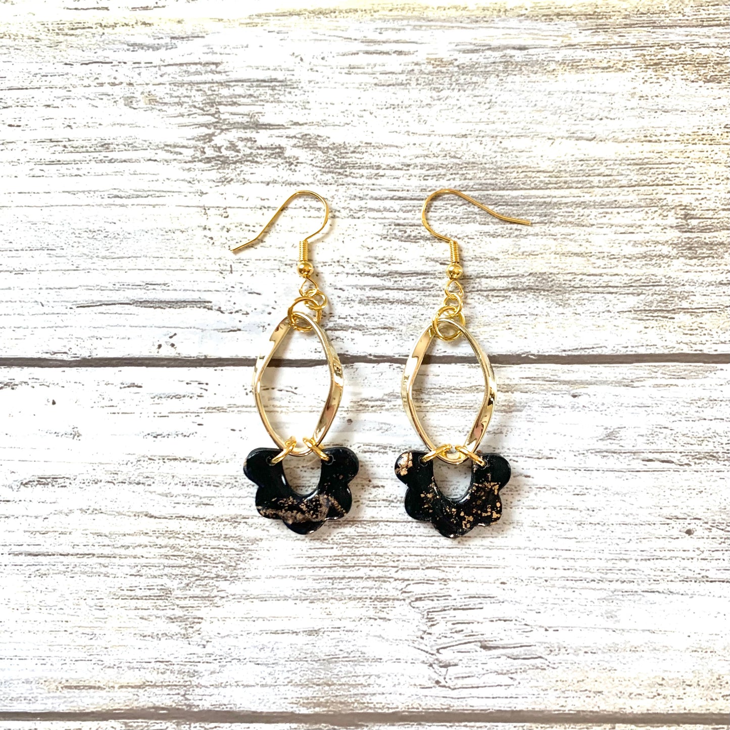 Small Black & Gold Dangles