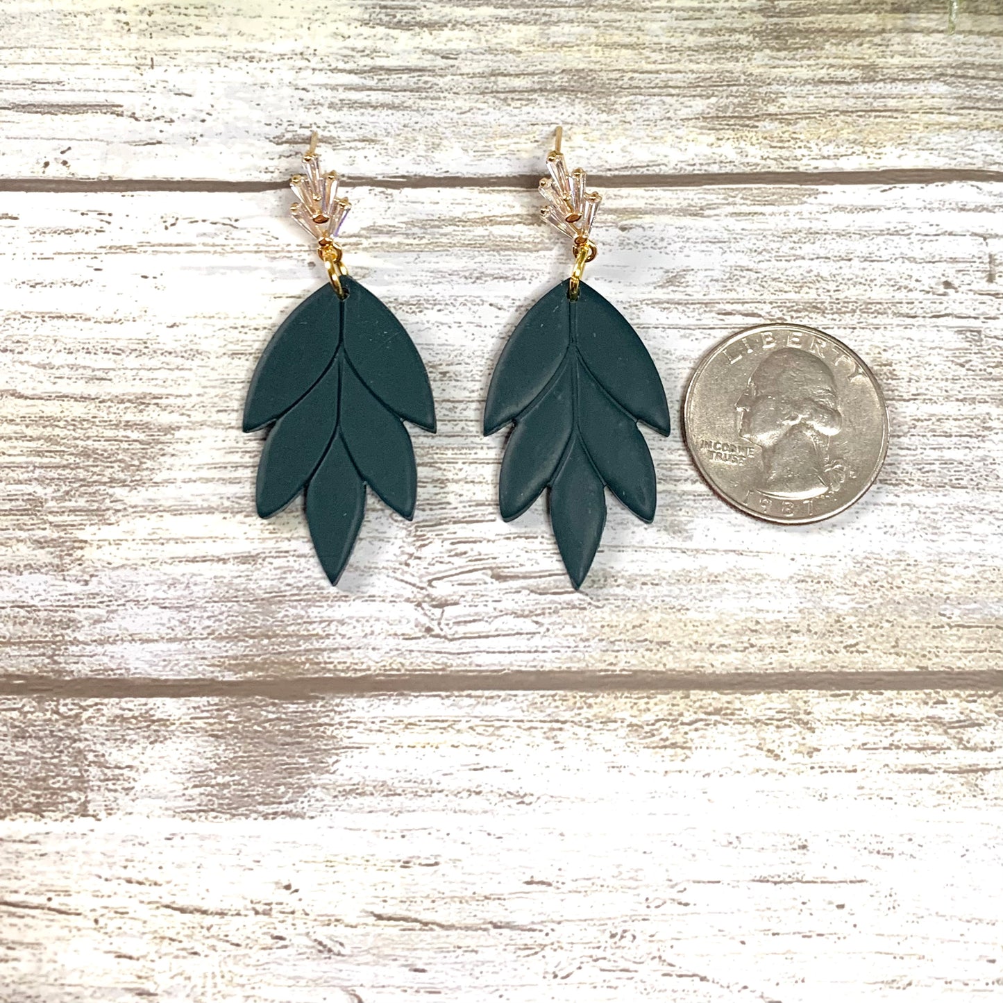 CZ Pave Leaf Dangle