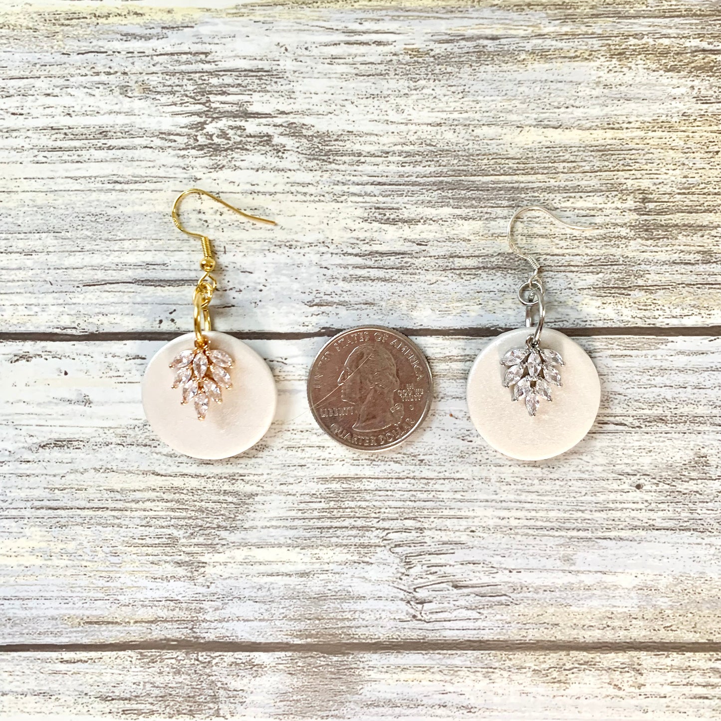 CZ Pave Clay Earrings