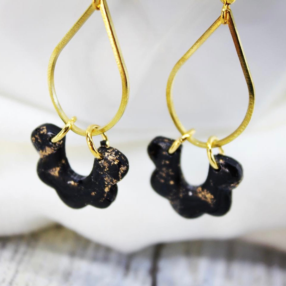 Small Black & Gold Dangles