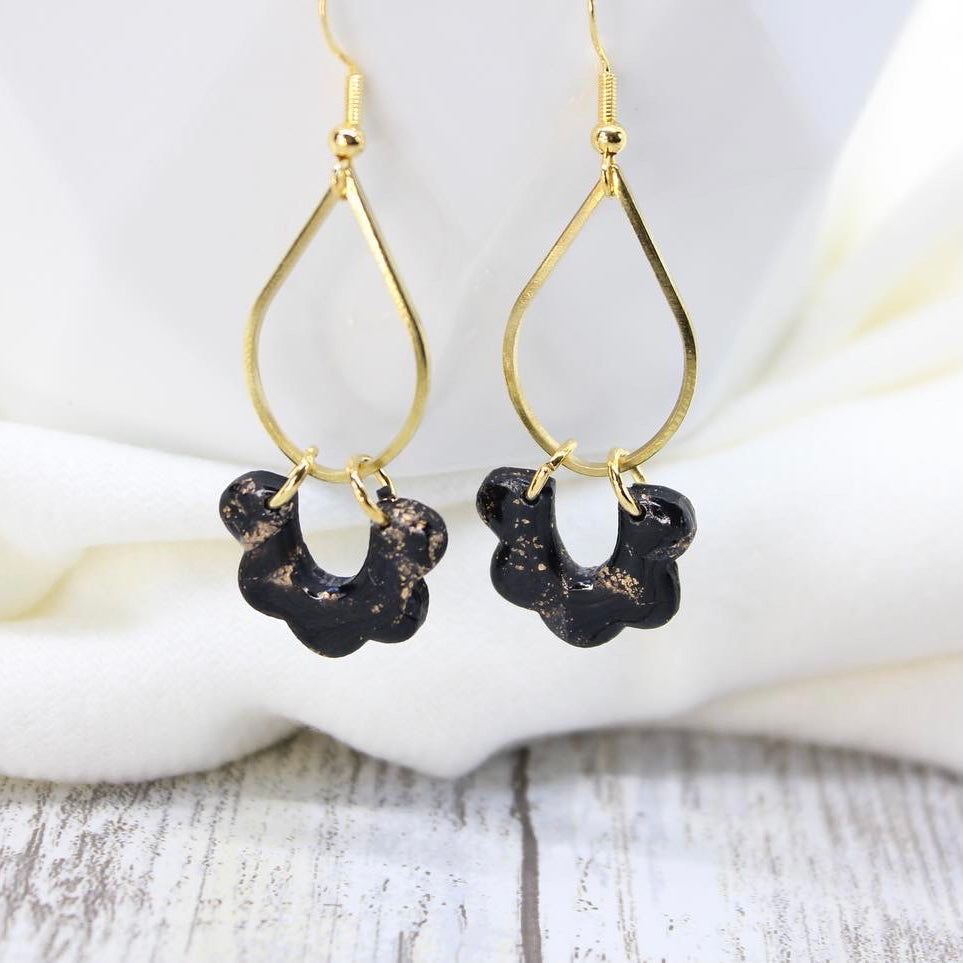 Small Black & Gold Dangles