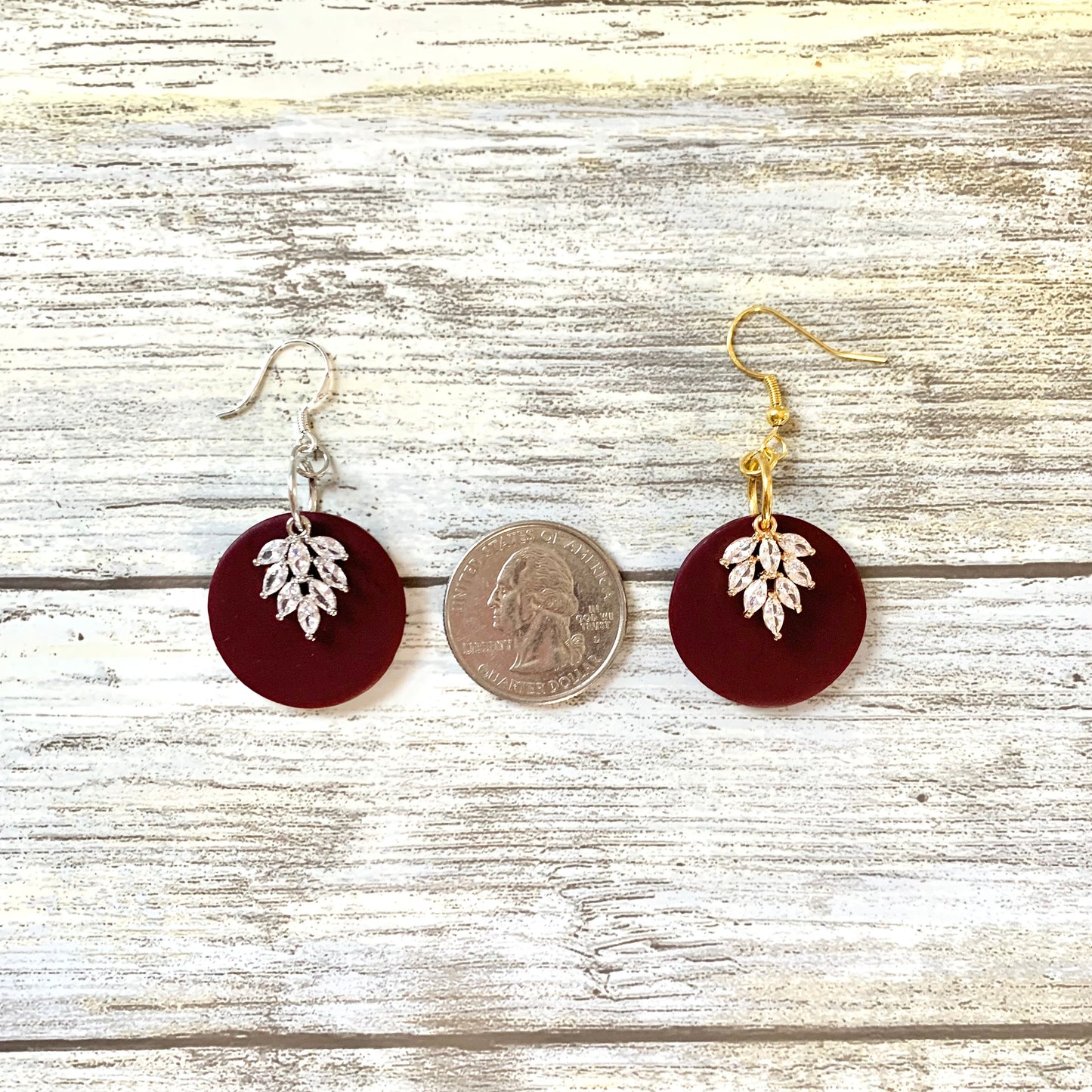 CZ Pave Clay Earrings