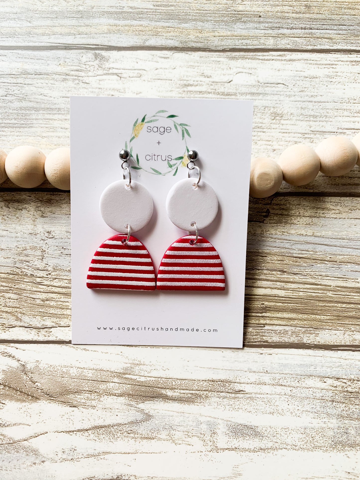 Polka Dot & Stripe Dangles