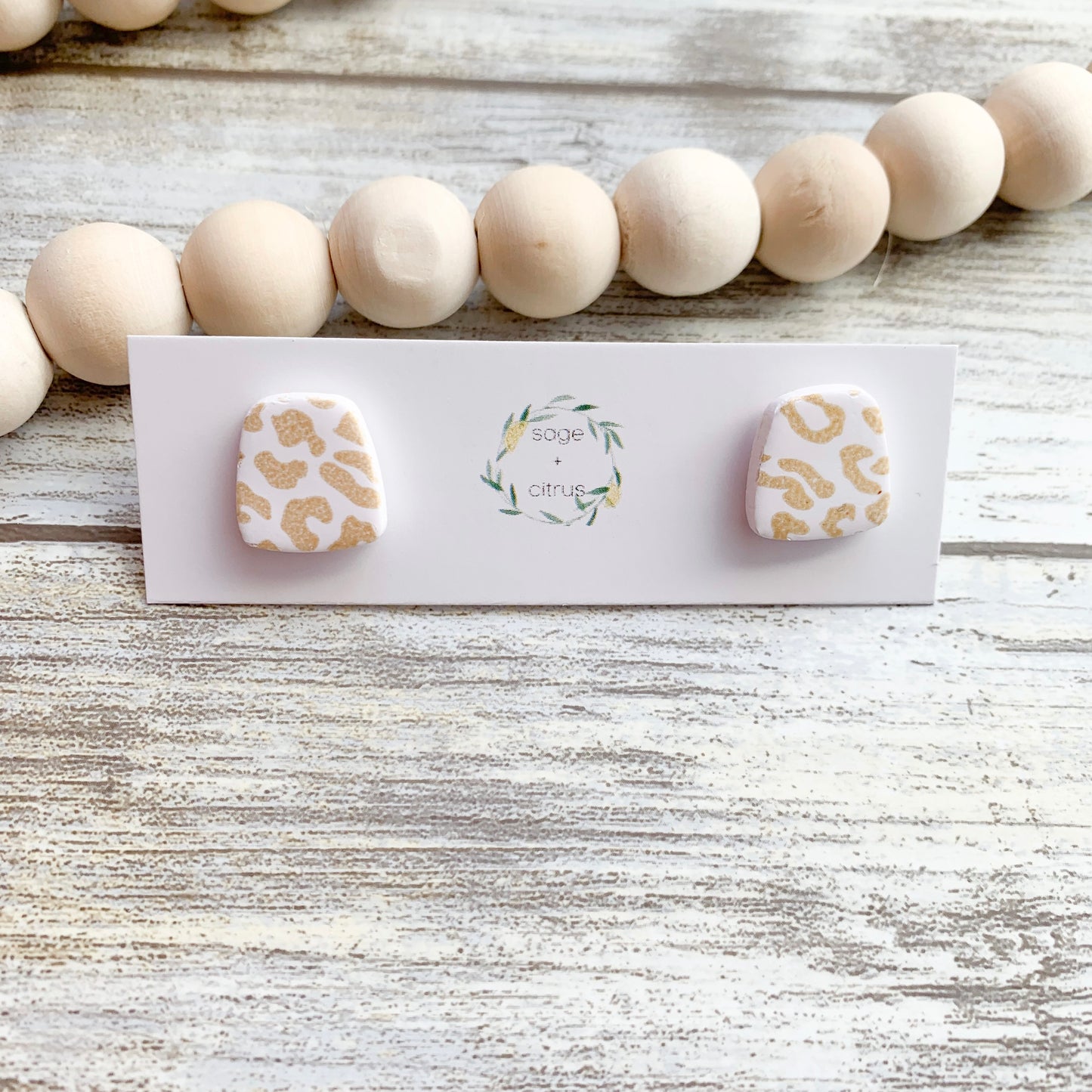Leopard Print Studs