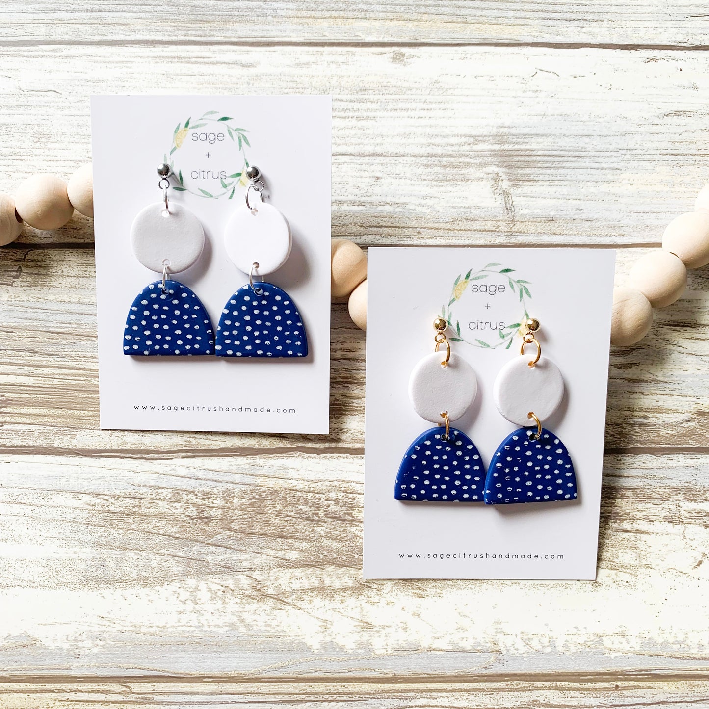 Polka Dot & Stripe Dangles