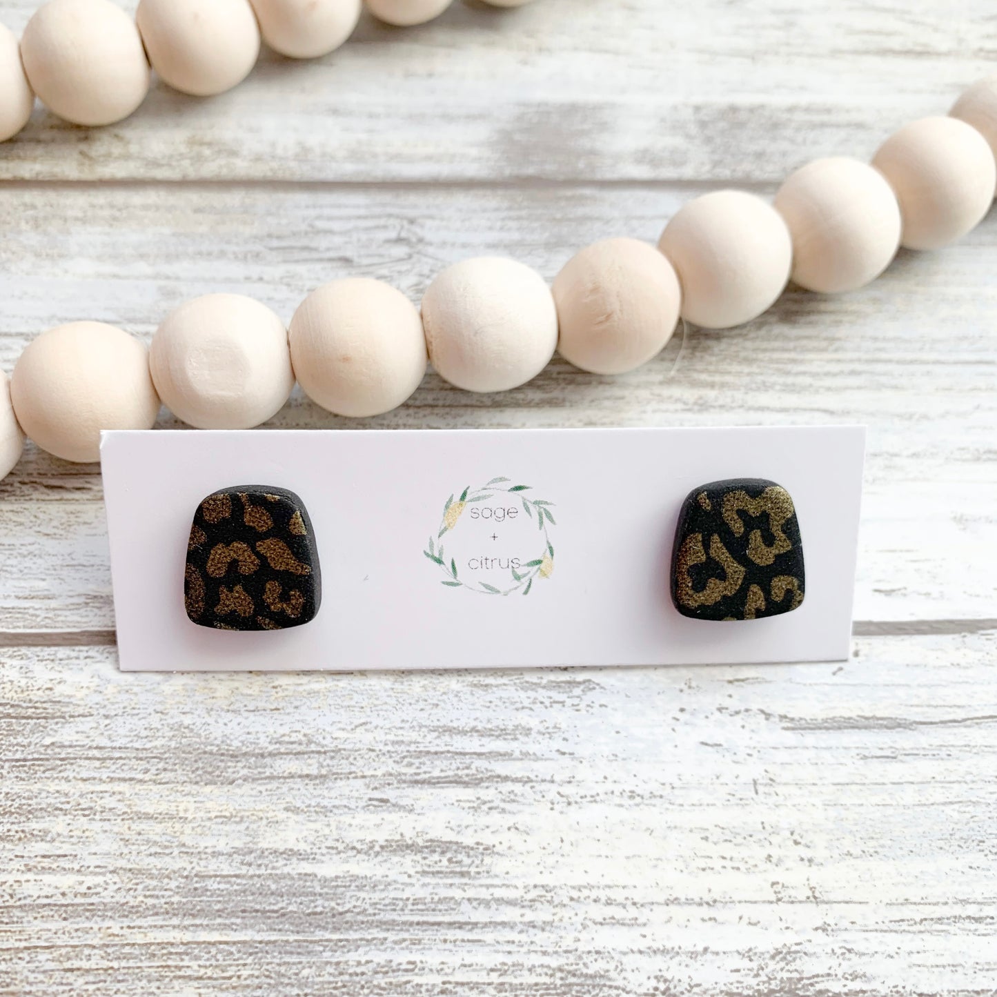 Leopard Print Studs