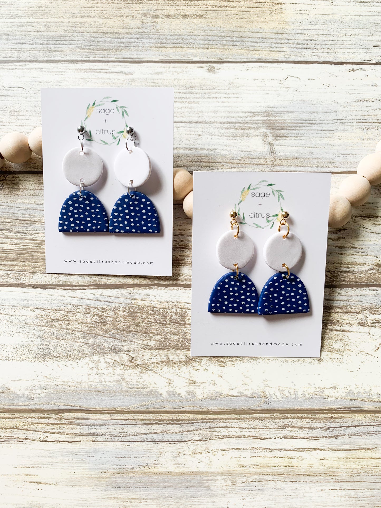 Polka Dot & Stripe Dangles
