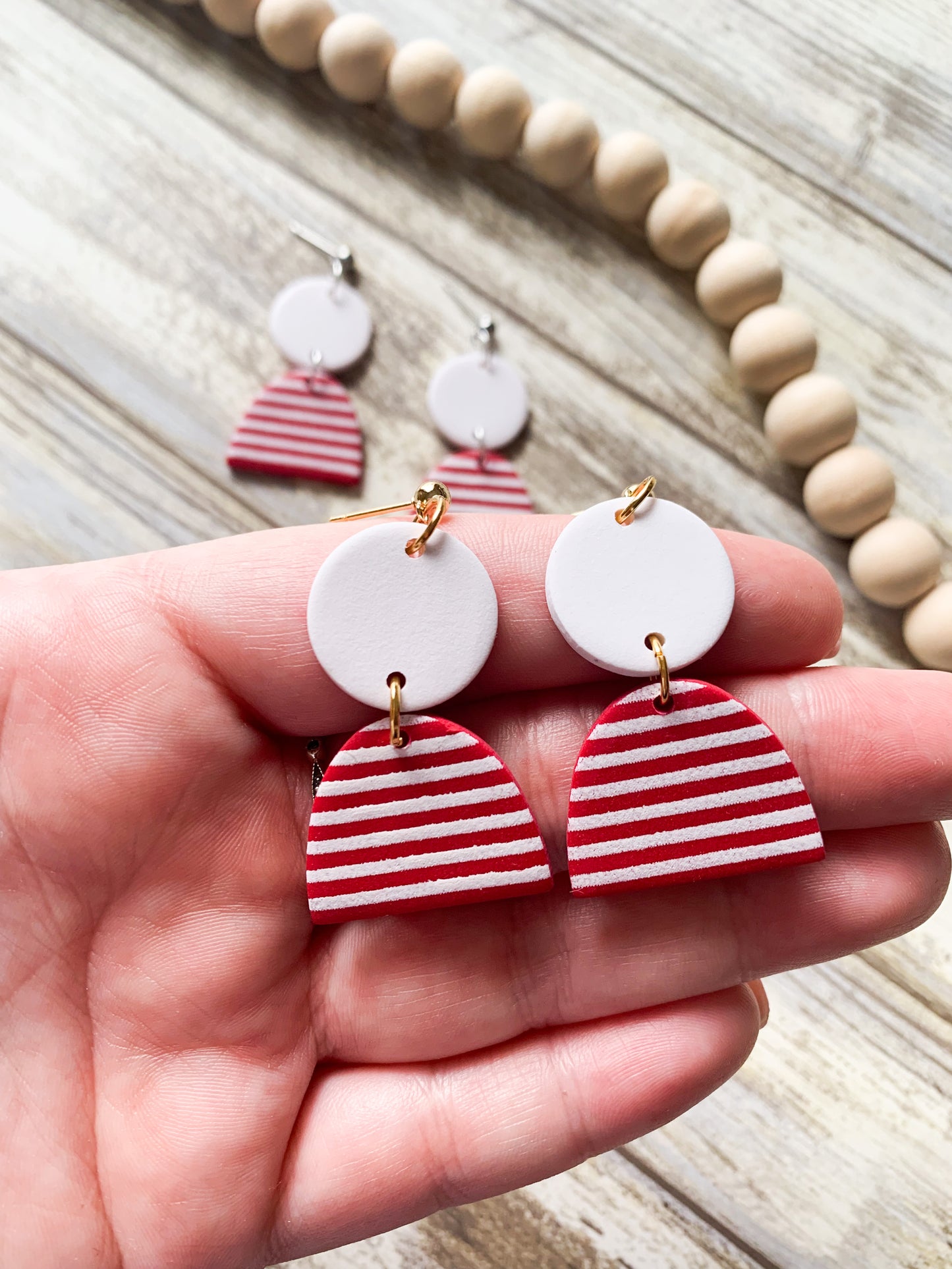 Polka Dot & Stripe Dangles