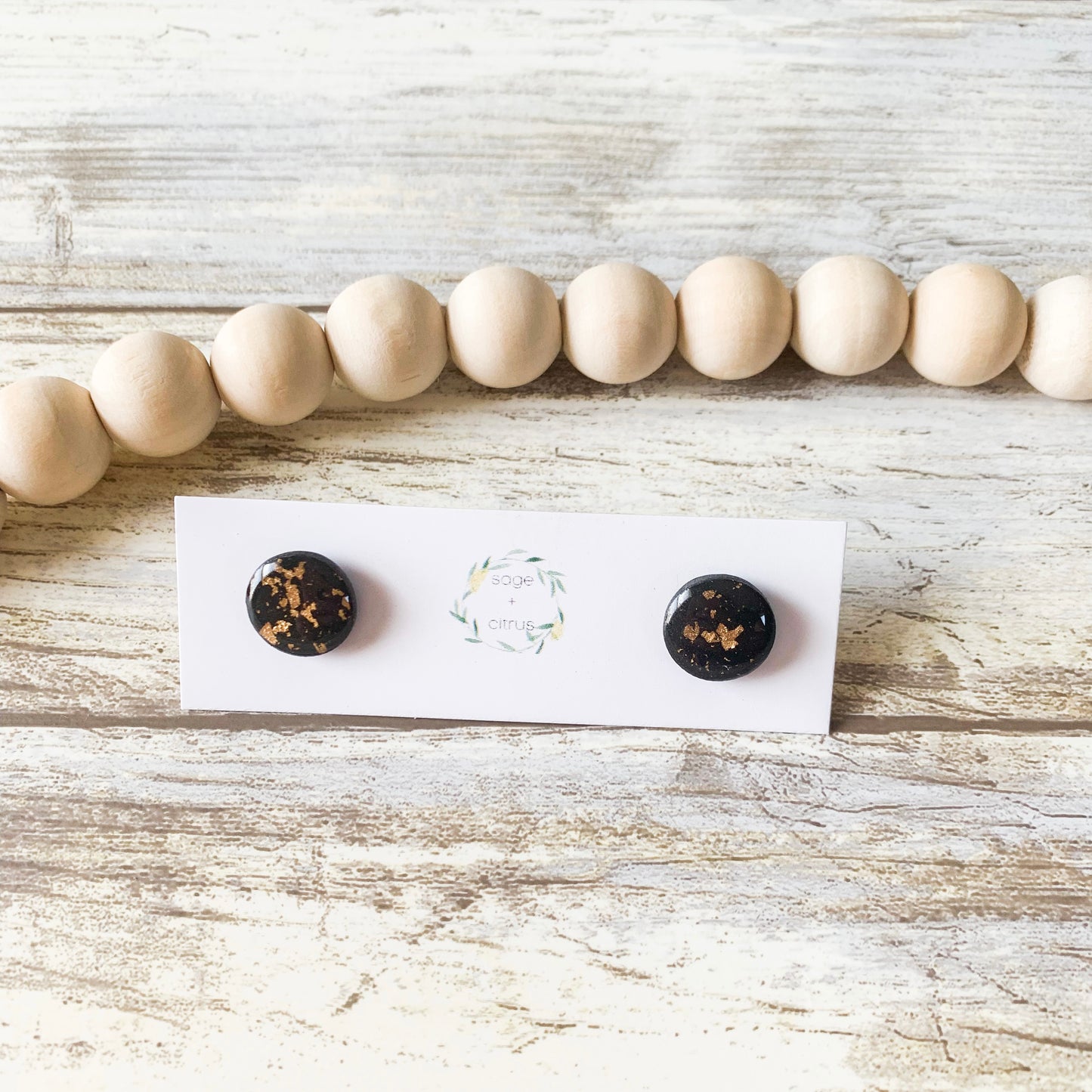 Gold Leaf Studs