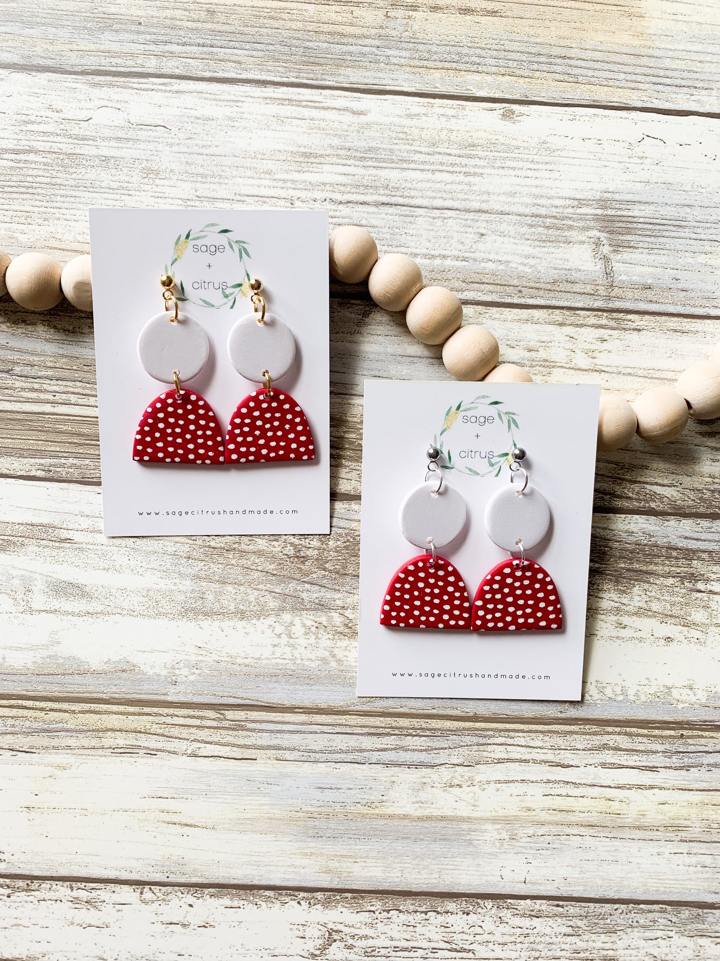 Polka Dot & Stripe Dangles