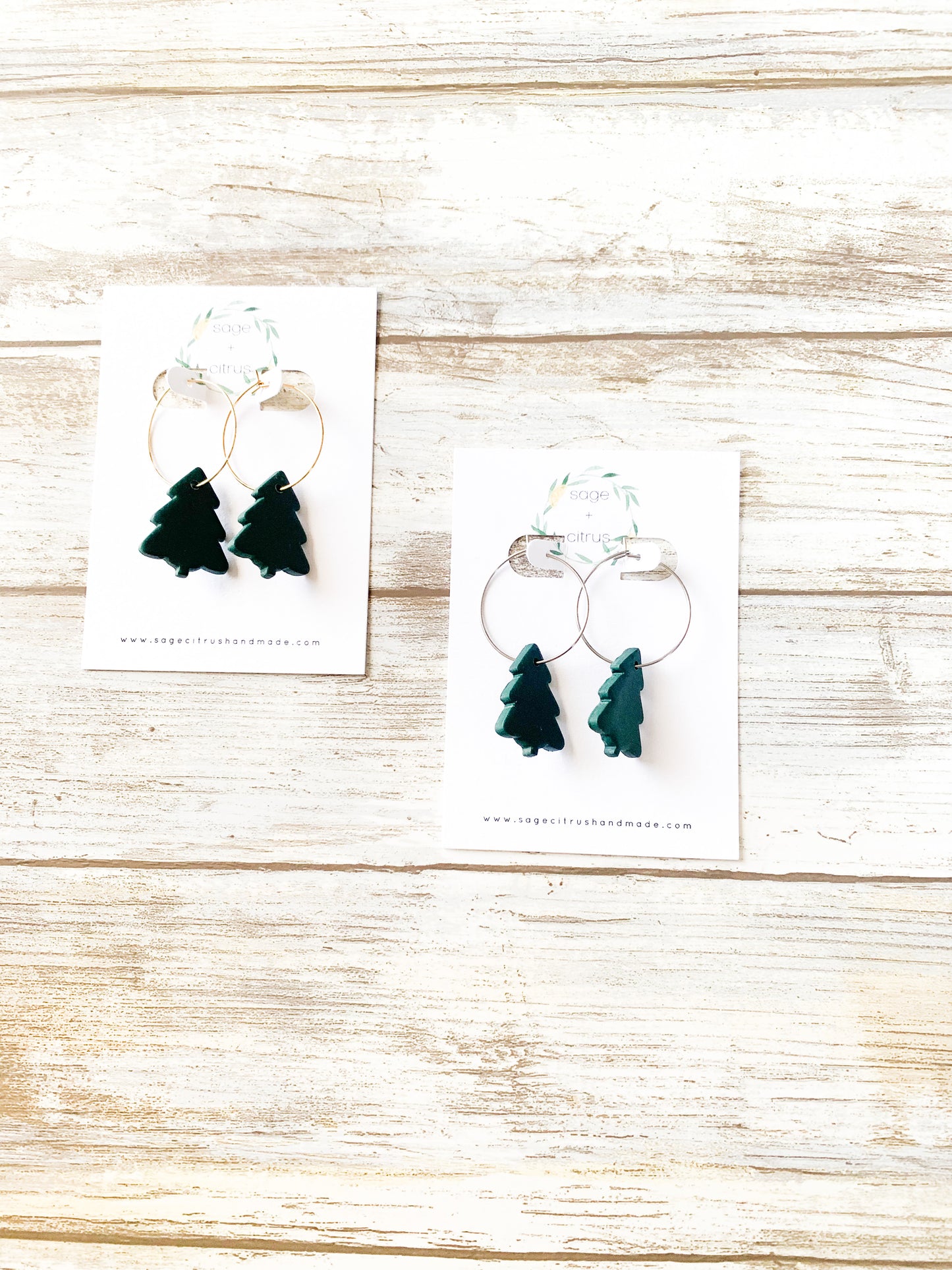 Christmas Tree Hoops