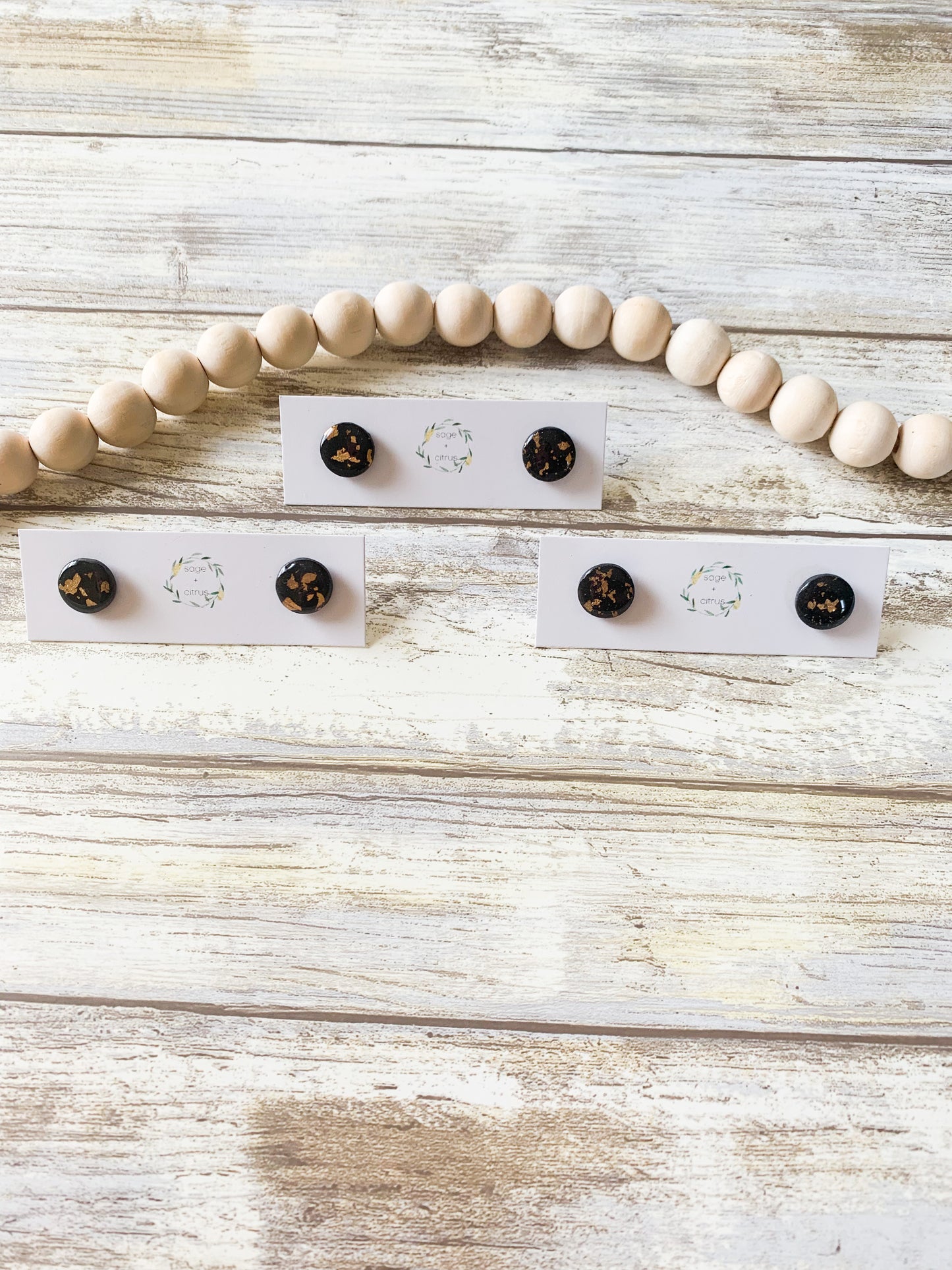 Gold Leaf Studs