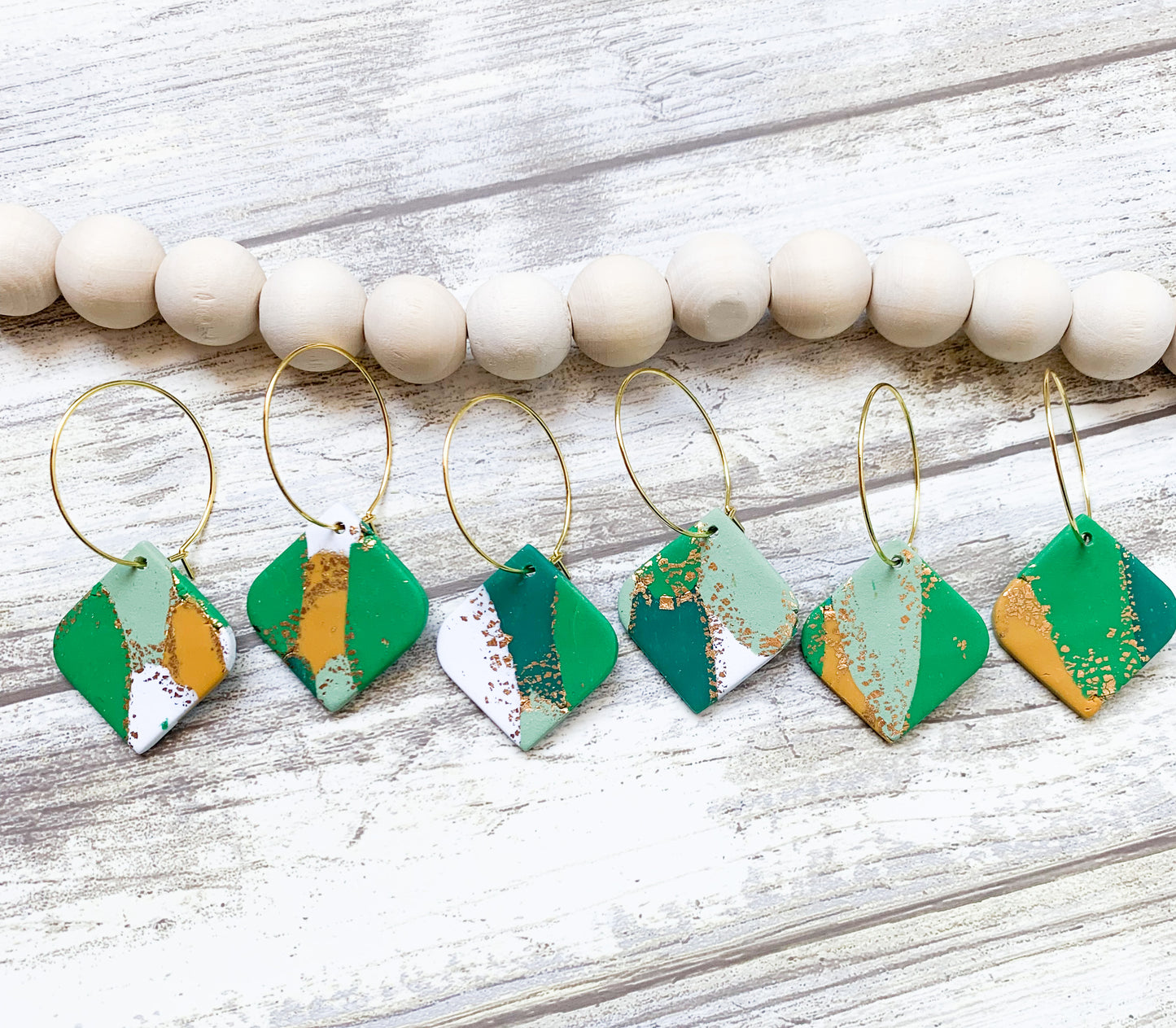 Green Mixed Hoops