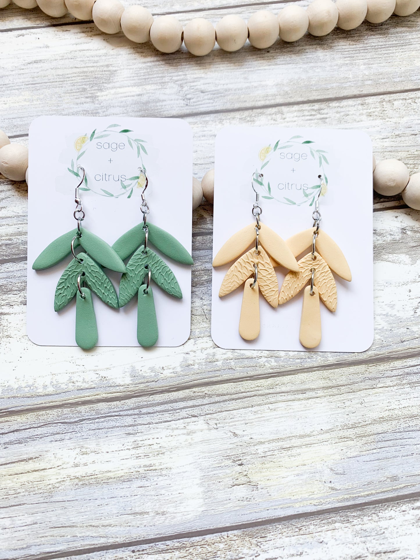 Three Tiered Leaf Dangles