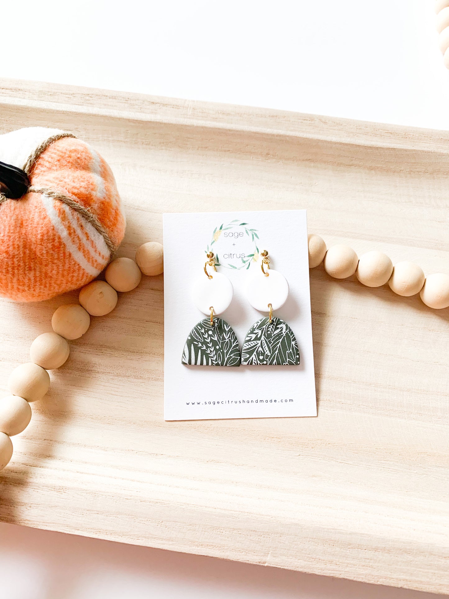 Fall Pattern Dangles - Olive