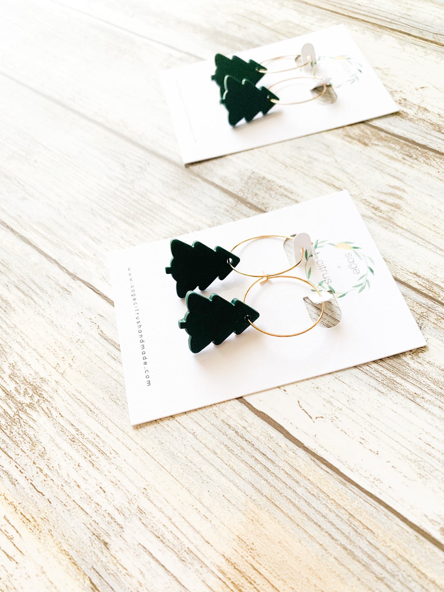Christmas Tree Hoops