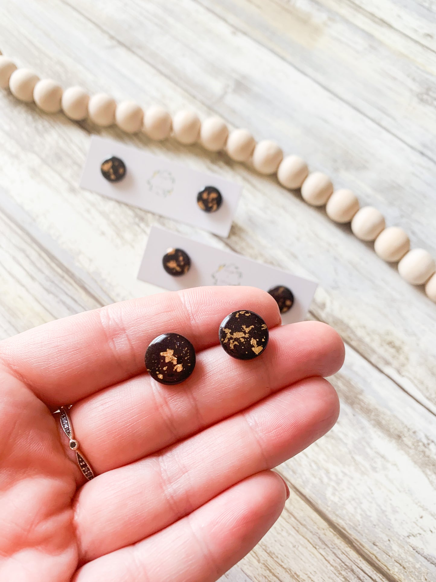 Gold Leaf Studs