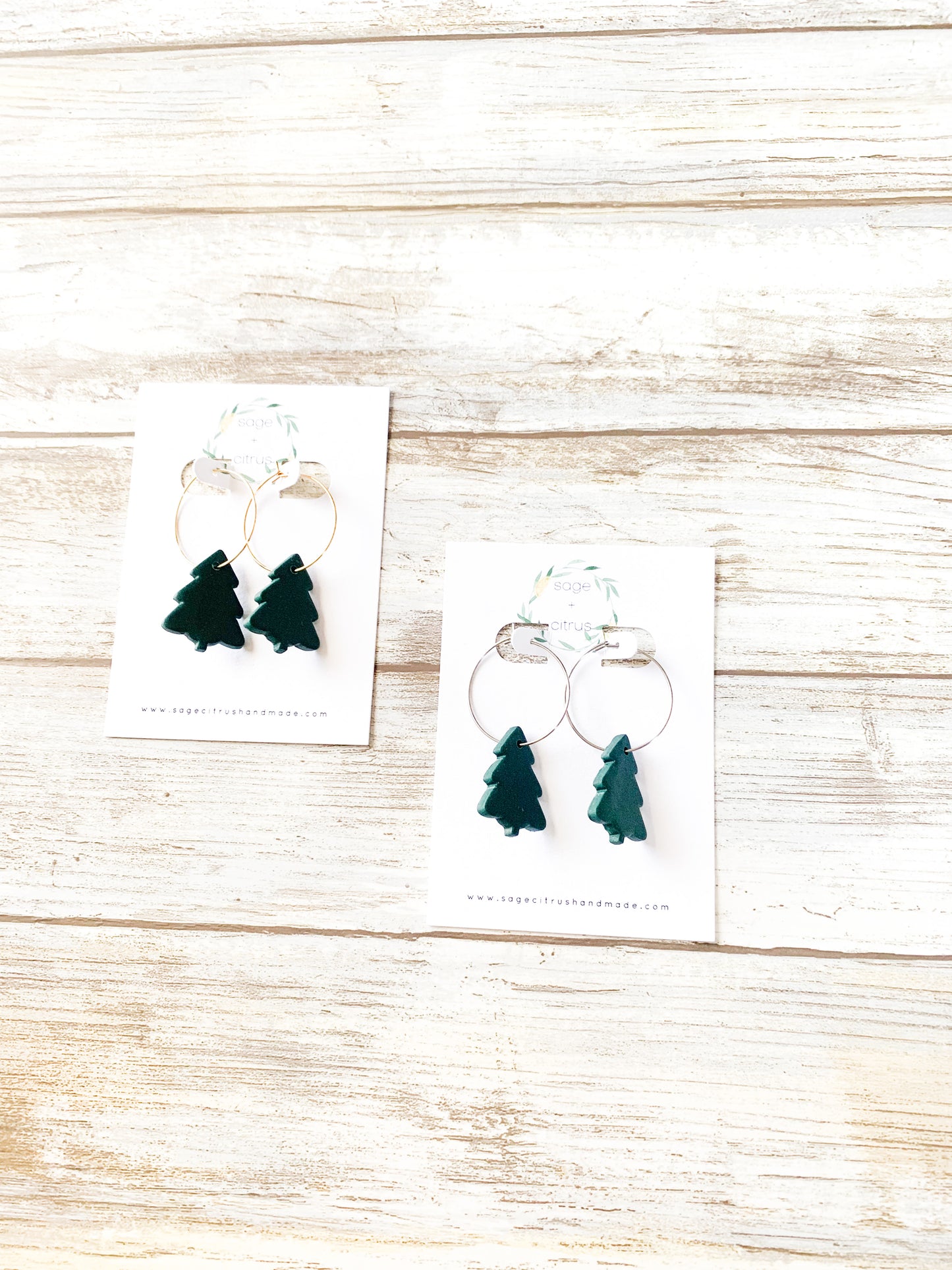Christmas Tree Hoops