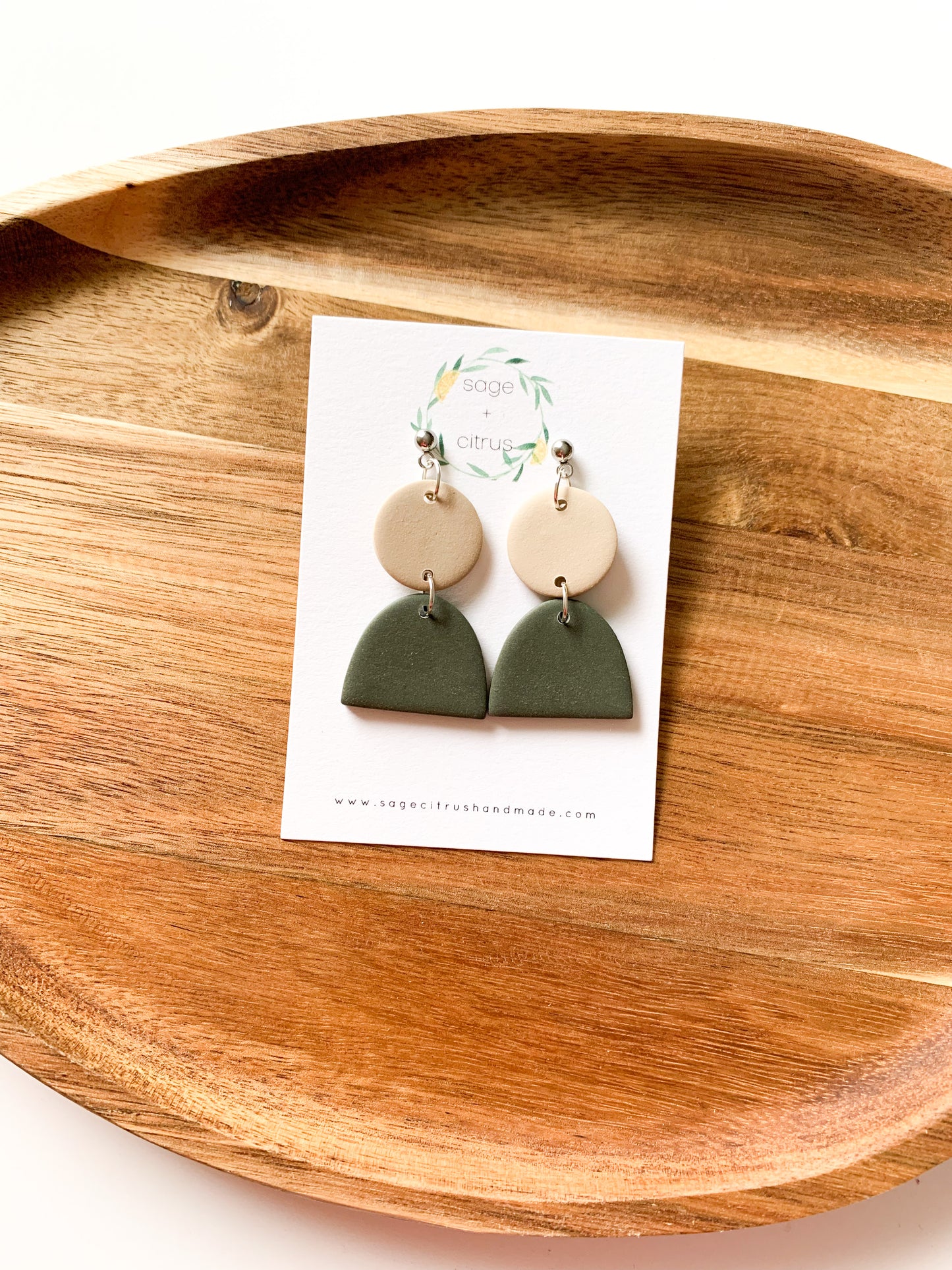 Tan & Olive Dangles