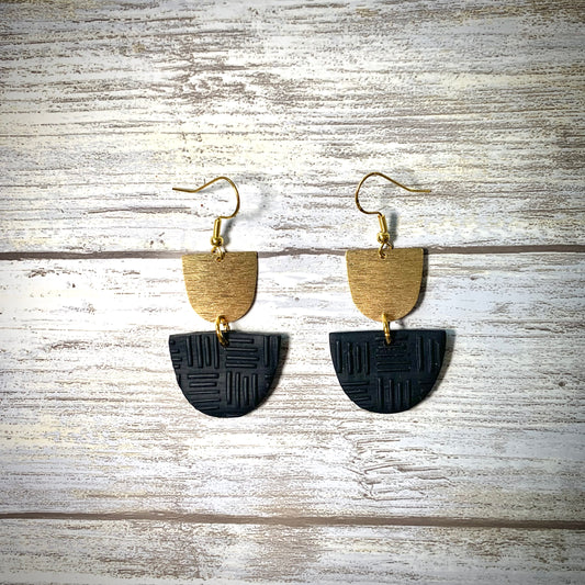 Black Patterned Dangles