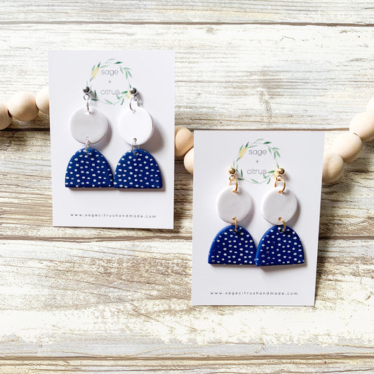 Polka Dot & Stripe Dangles