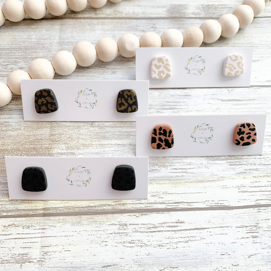 Leopard Print Studs