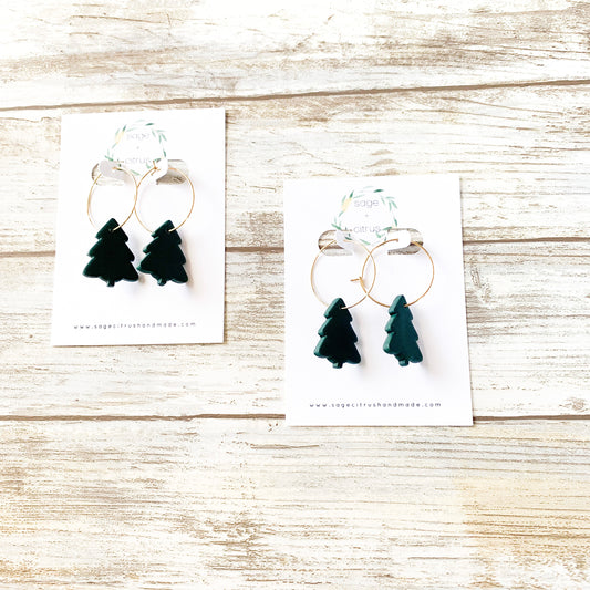 Christmas Tree Hoops