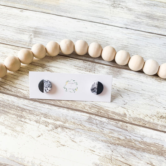 Black Marble Studs