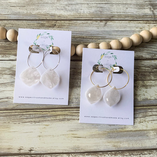Faux Quartz Hoops